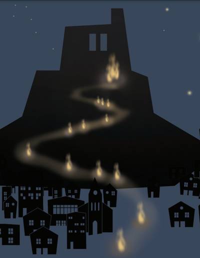 Chandeleur : montée aux flambeaux jusqu'au Château de Crussol !