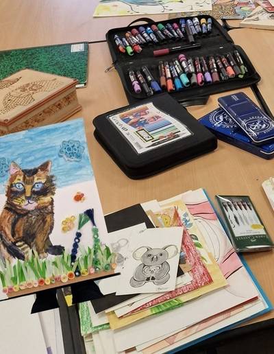 Atelier de Noël à la Maison des Vins : dessin et peinture avec Pyro Déco