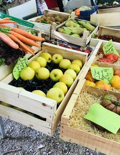 Marché sur les bords du Rhône